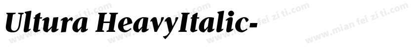 Ultura HeavyItalic字体转换